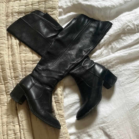 Sam Edelman black leather boots - Picture 1 of 1